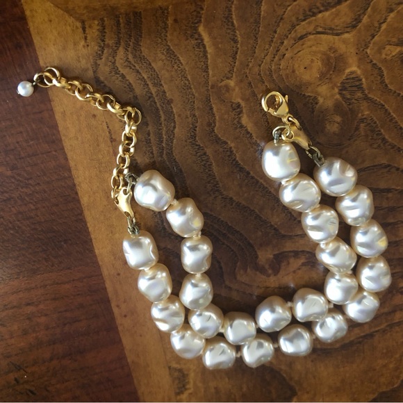 Madewell double strand cream faux pearl bracelet - Picture 2 of 6